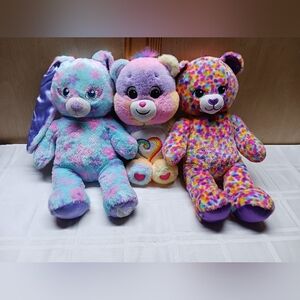 Plush Lot/ 2-Build A Bear Workshop(Rabbit, Confetti Cat) & 1-Care Bear
